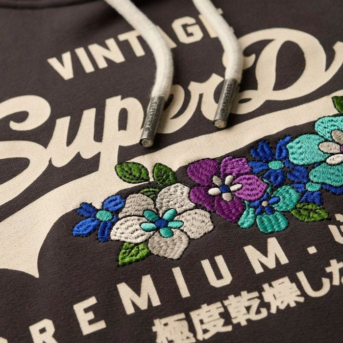 Superdry Vintage Logo Floral Hoodie Dames