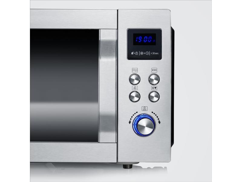 Severin Mikrowelle mit Grill MW7777 Silber Mikrowelle mit einer Leistung von 900 W