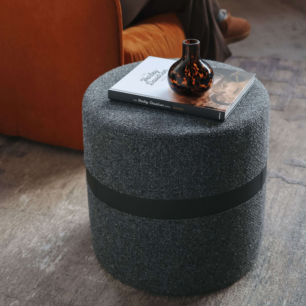 They & Me Hocker Bronx donkergrijs 50 x 40 cm