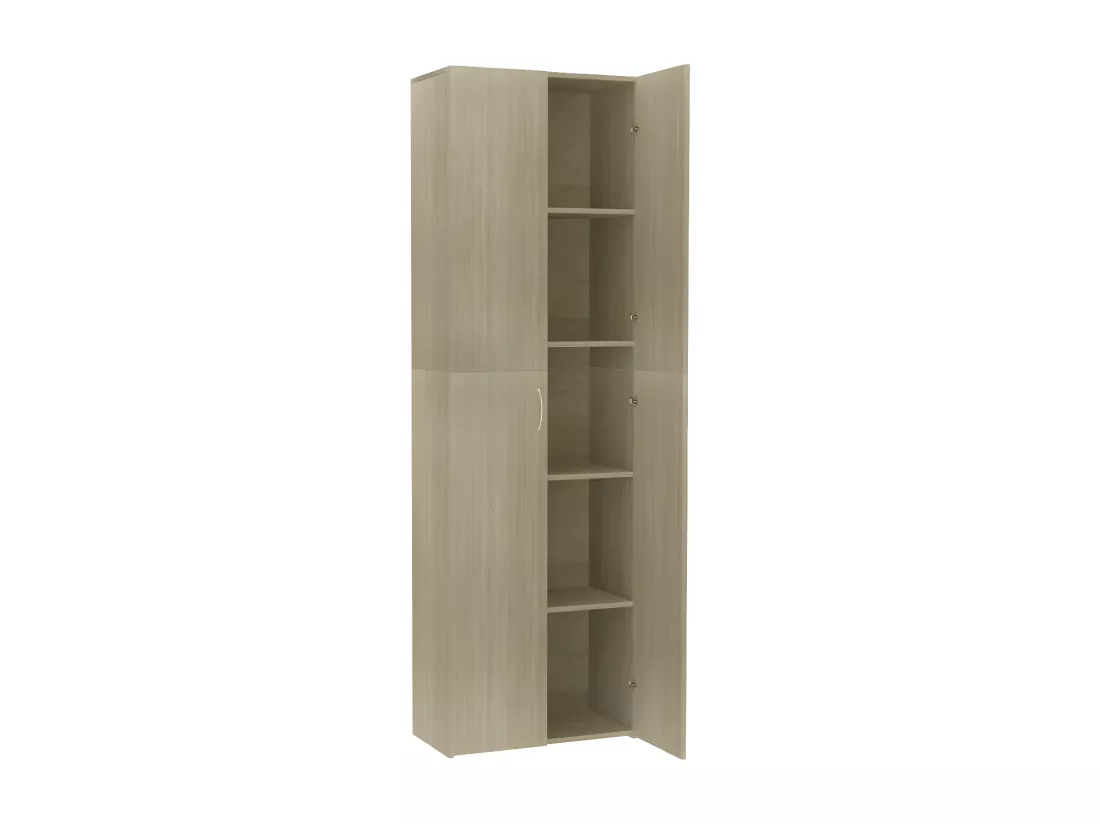 Armoire de bureau 2 portes chêne clair Ousti