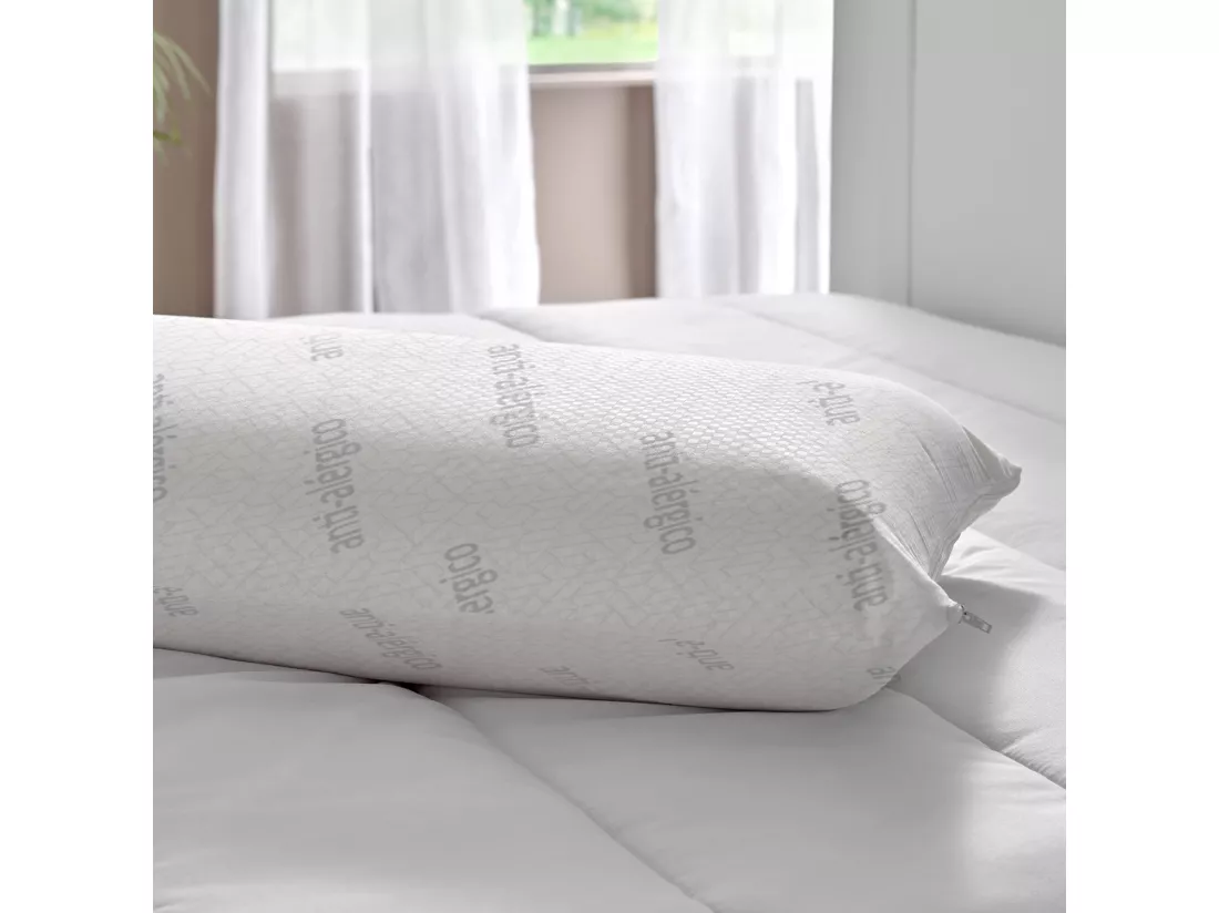 Oreiller viscoélastique double housse anti-acariens