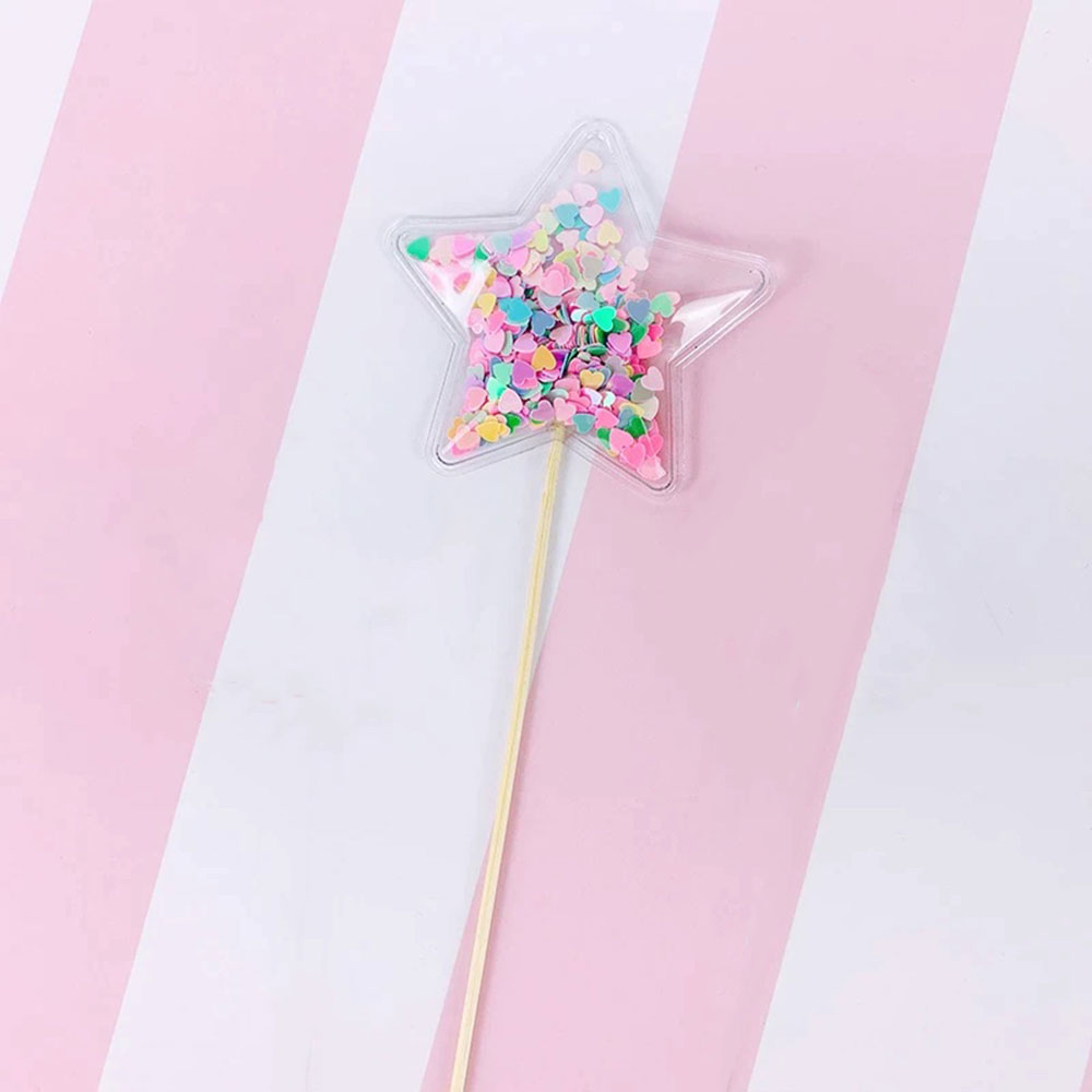 Kuchenstecker Konfetti Stern Tortenstecker Topper Dekoration für Torten / Kuchen - Bunt