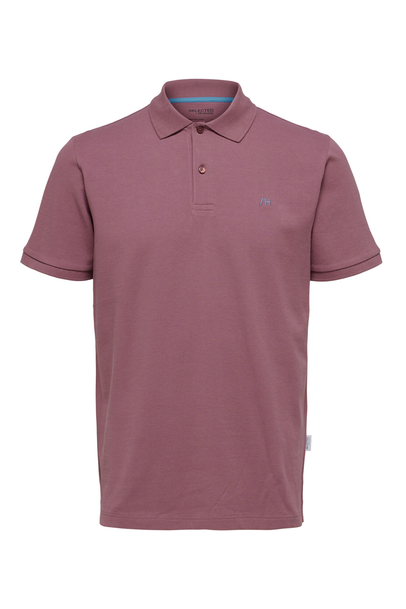 Polo de algodão orgânico com logotipo bordado - Rosa