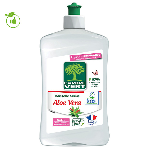 Liquide vaisselle 2 en 1 L'Arbre Vert Aloé Véra 500 ml