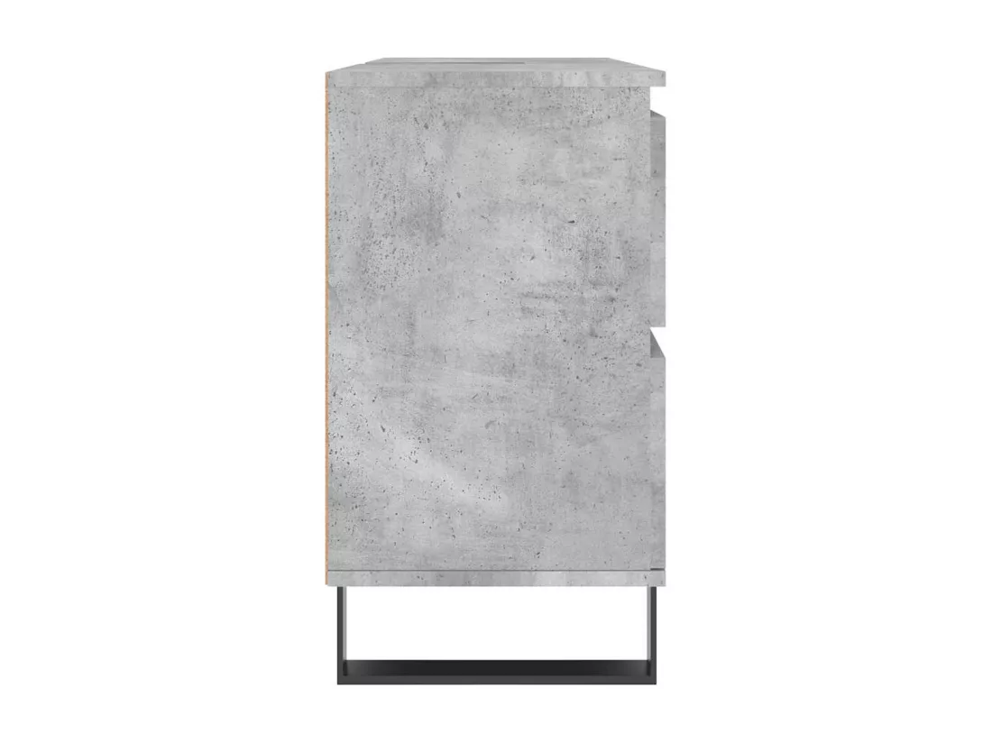 Armoire salle de bain gris béton 80x33x60cm bois d'ingénierie