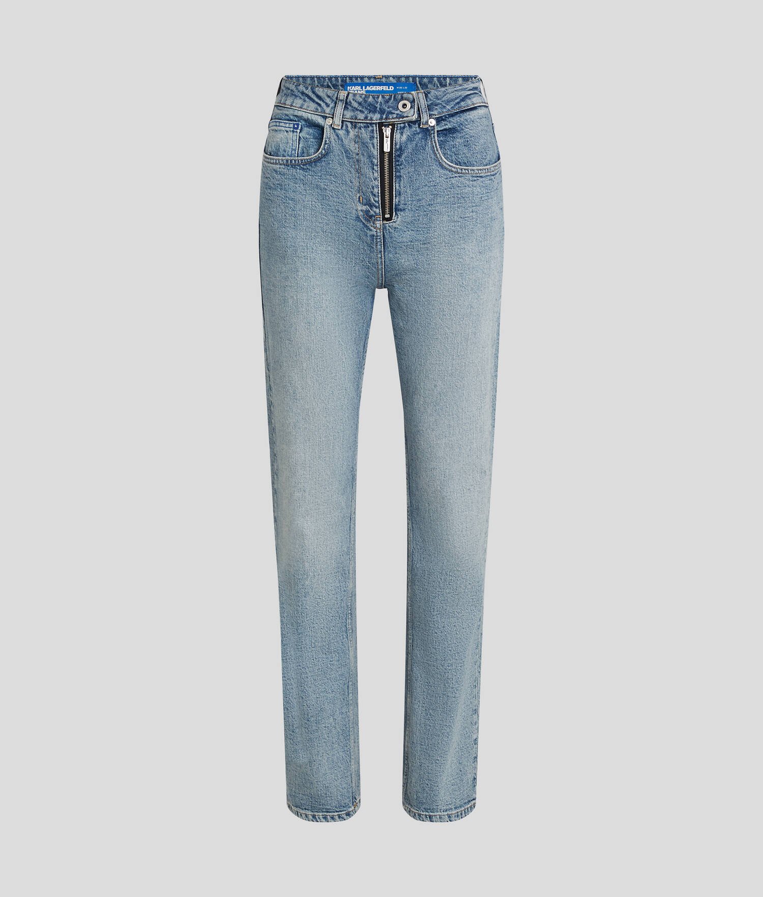 JEAN DROIT TAILLE HAUTE À BRAGUETTE ZIPPÉE KLJ
