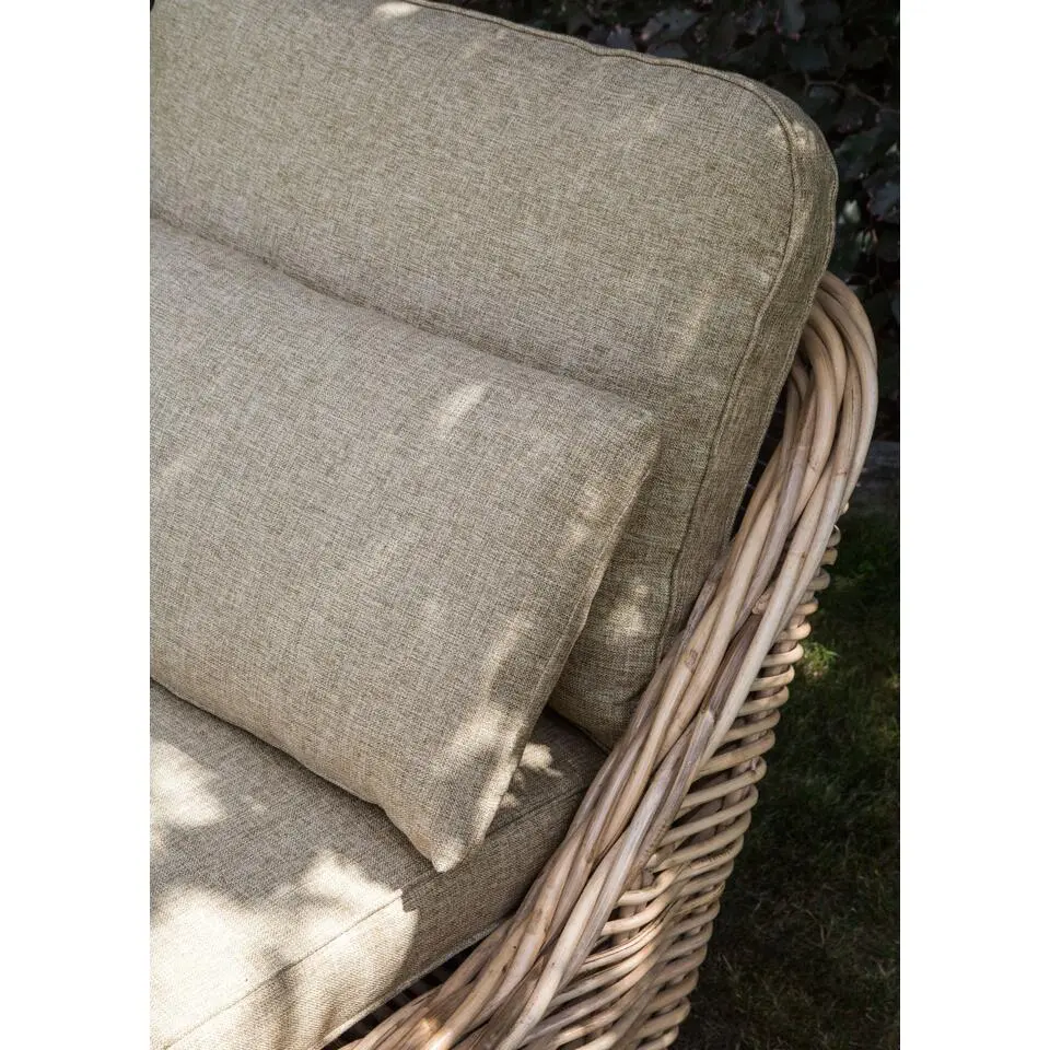 BELSITO - Ligstoel - Taupe - Rotan