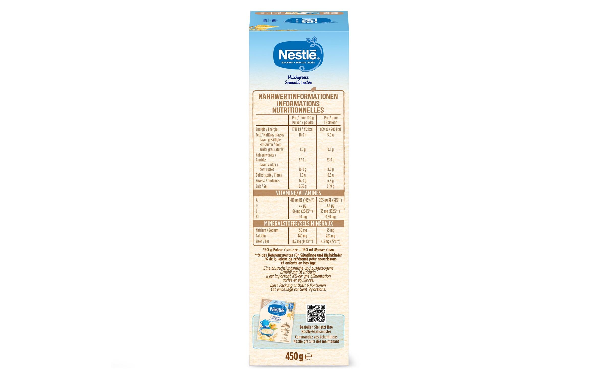 Milchgriess Baby Cereals 450 gGetreidebeikost