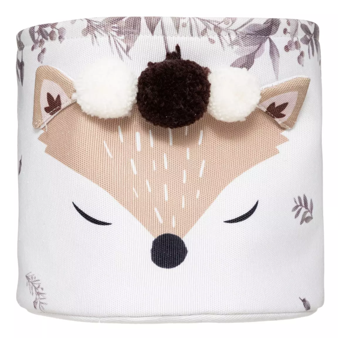 Lot de 2 paniers de rangement enfant Renard Marron
