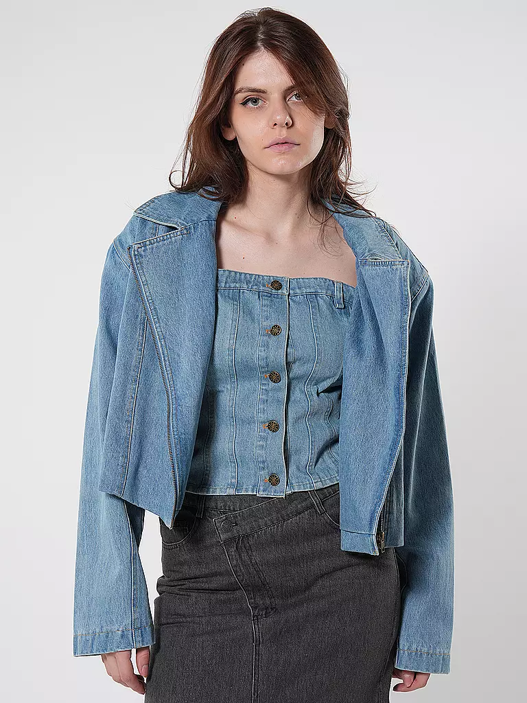 DESIGNERS REMIX Jeansjacke MILES BIKER blau