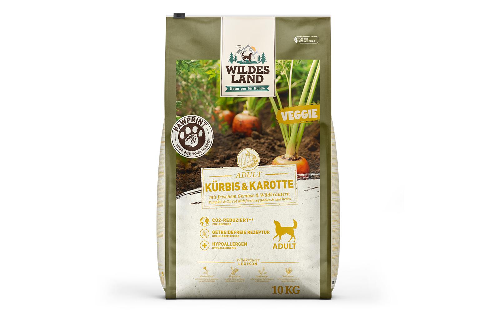Halbfeuchtfutter PawPrint Veggie 10 kgAlleinfuttermittel für ausgewachsene Hunde