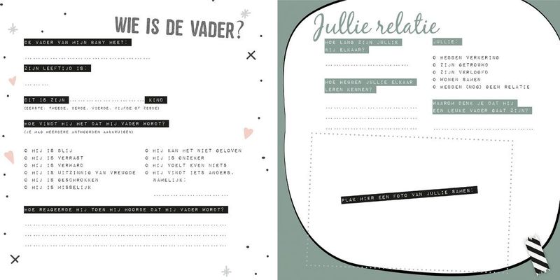 Negen maandenboek - Zwangerschapsdagboek