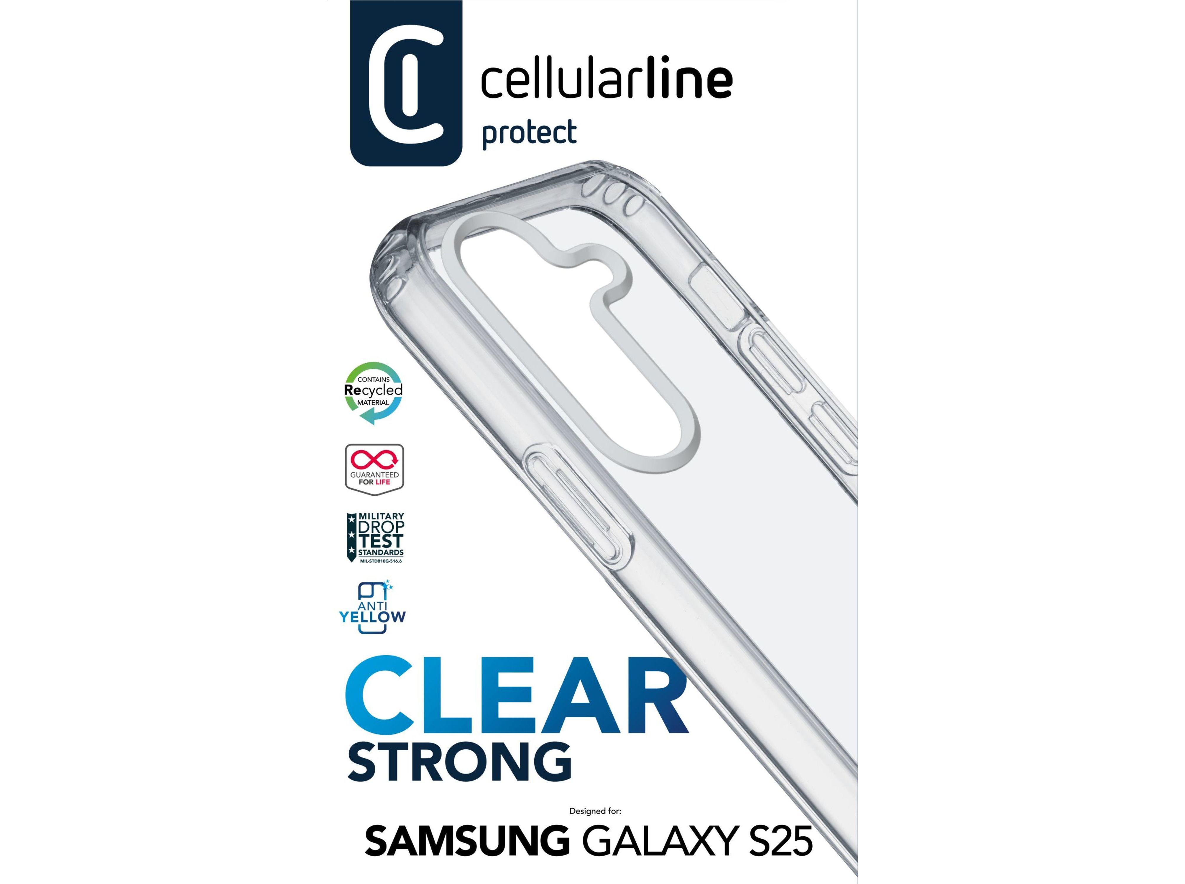 CAPA CELLULARLINE SAMSUNG S25 CLEARSTRONG