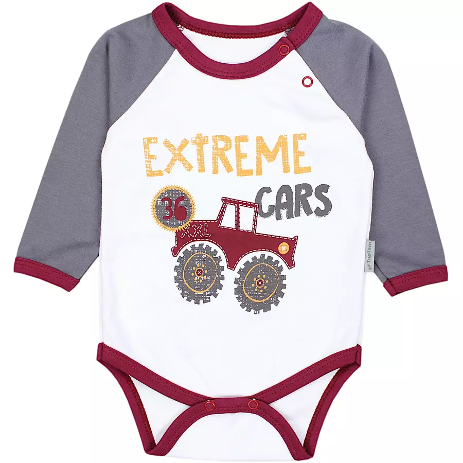TupTam Jungen Baby Body Langarm 5er Pack blaugrau