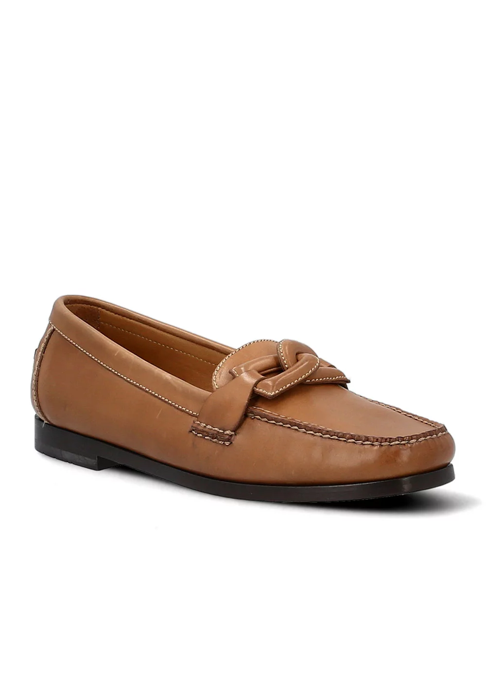 MOCASSIN D RING MOC CUIR CAMEL