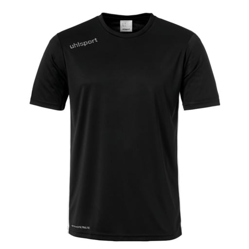 Camiseta básica de manga curta preta/branca Uhlsport