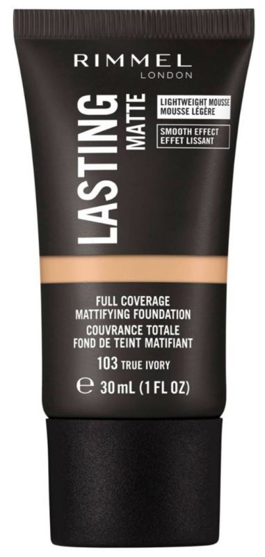 Rimmel London Lasting Matte 103 True Ivory Foundation 30ml