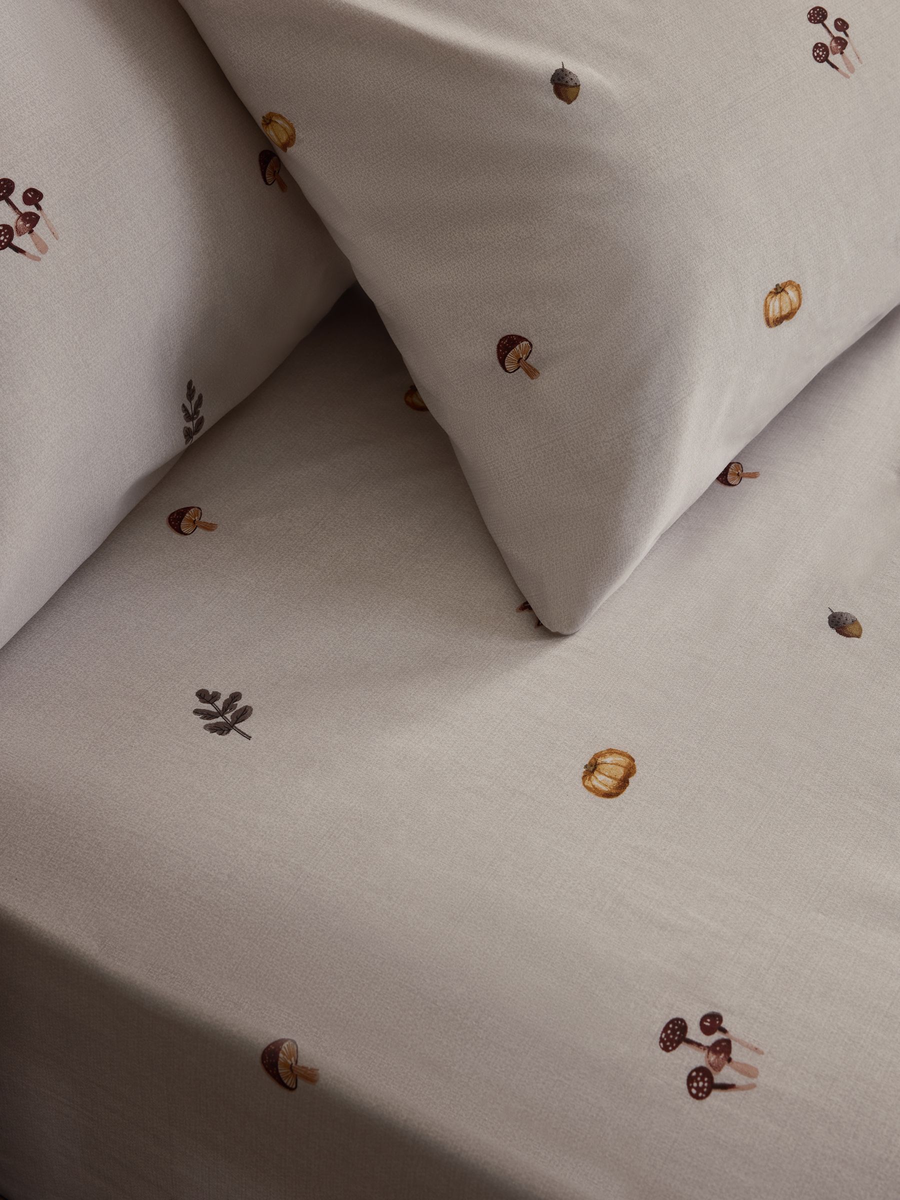 Hoeslaken- en kussensloopset met pompoenprint