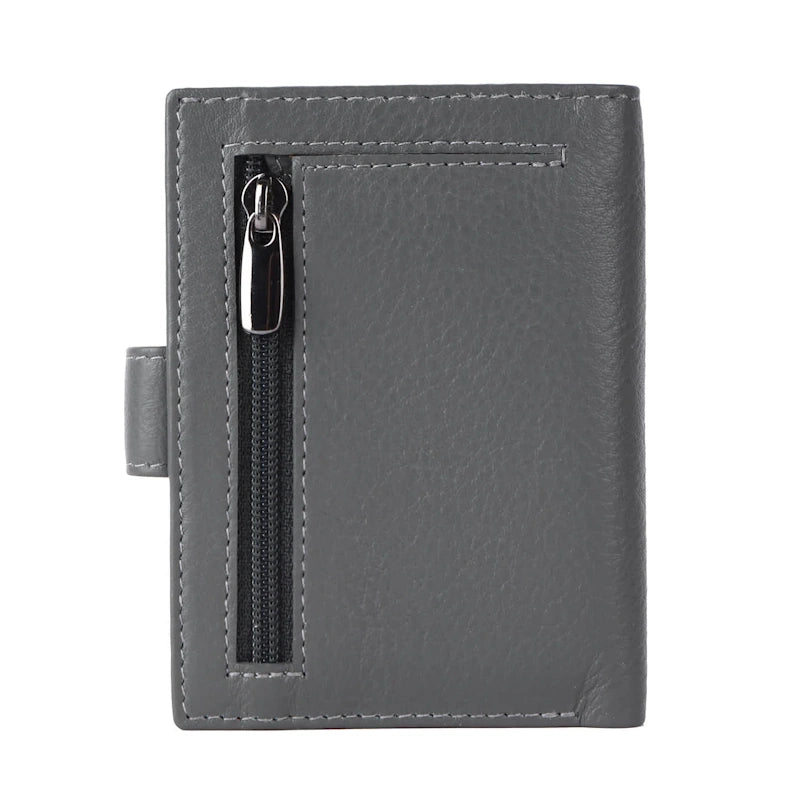 Valenta Card Wallet Leather MagSafe Luxe Grey