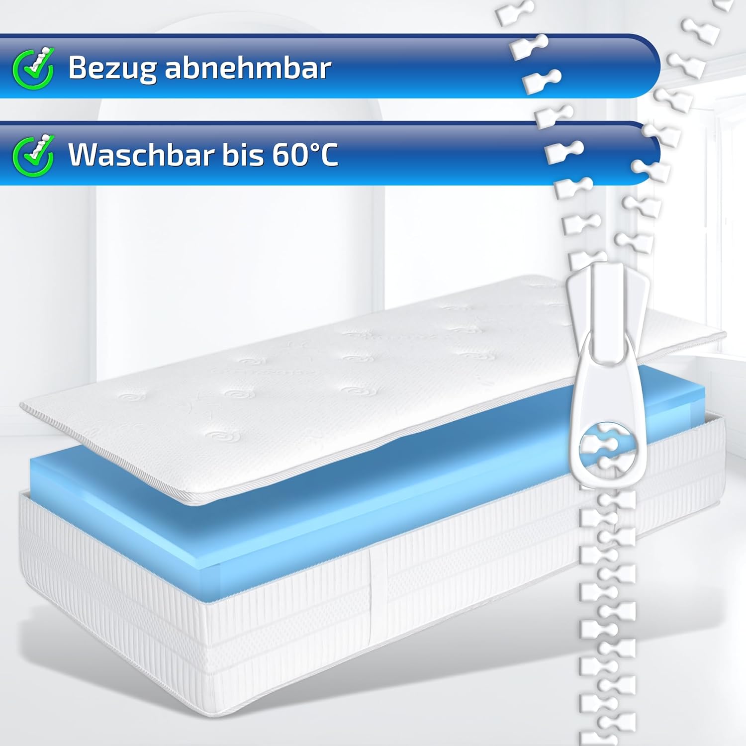 Matratzen Perfekt Boxspringmatratze Terra Med Box², 100 x 200 cm – orthopädische Federkernmatratze mit Doppelfederkern, ideal für Boxspringbetten, Härtegrad H5, Höhe 33 cm