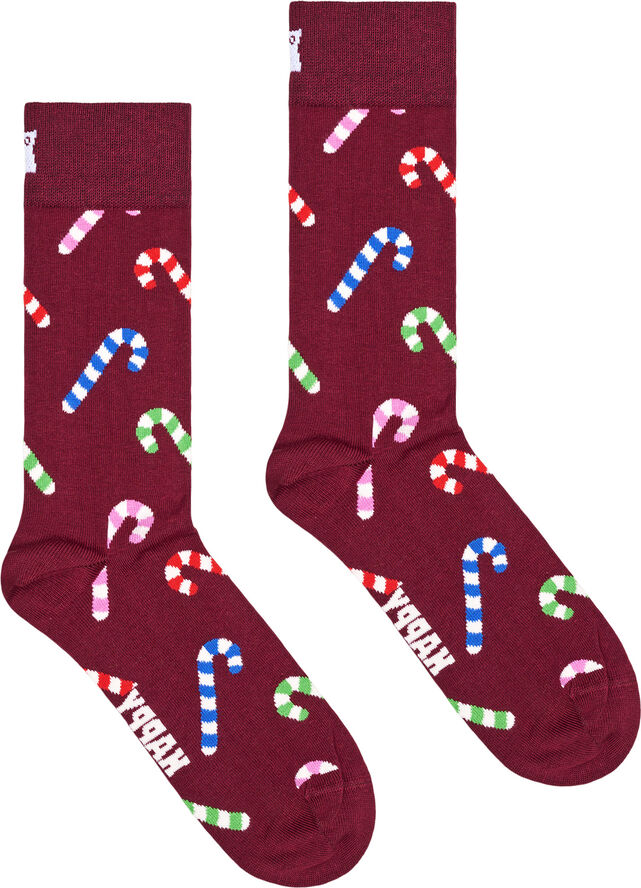 Happy Socks 2-Pack Holiday Striped Cracker Gift Set Dark red