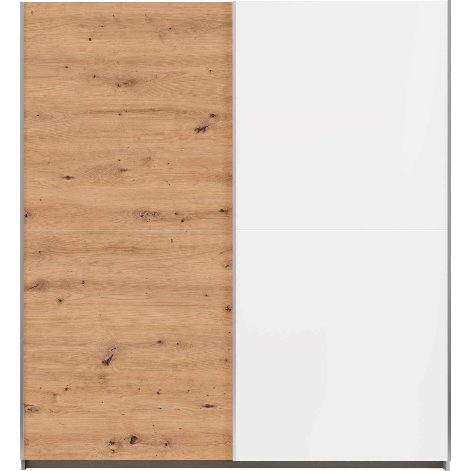 Schwebetürenschrank Saturn Dekor 175 x 191 x 59 cm Artisan/weiss