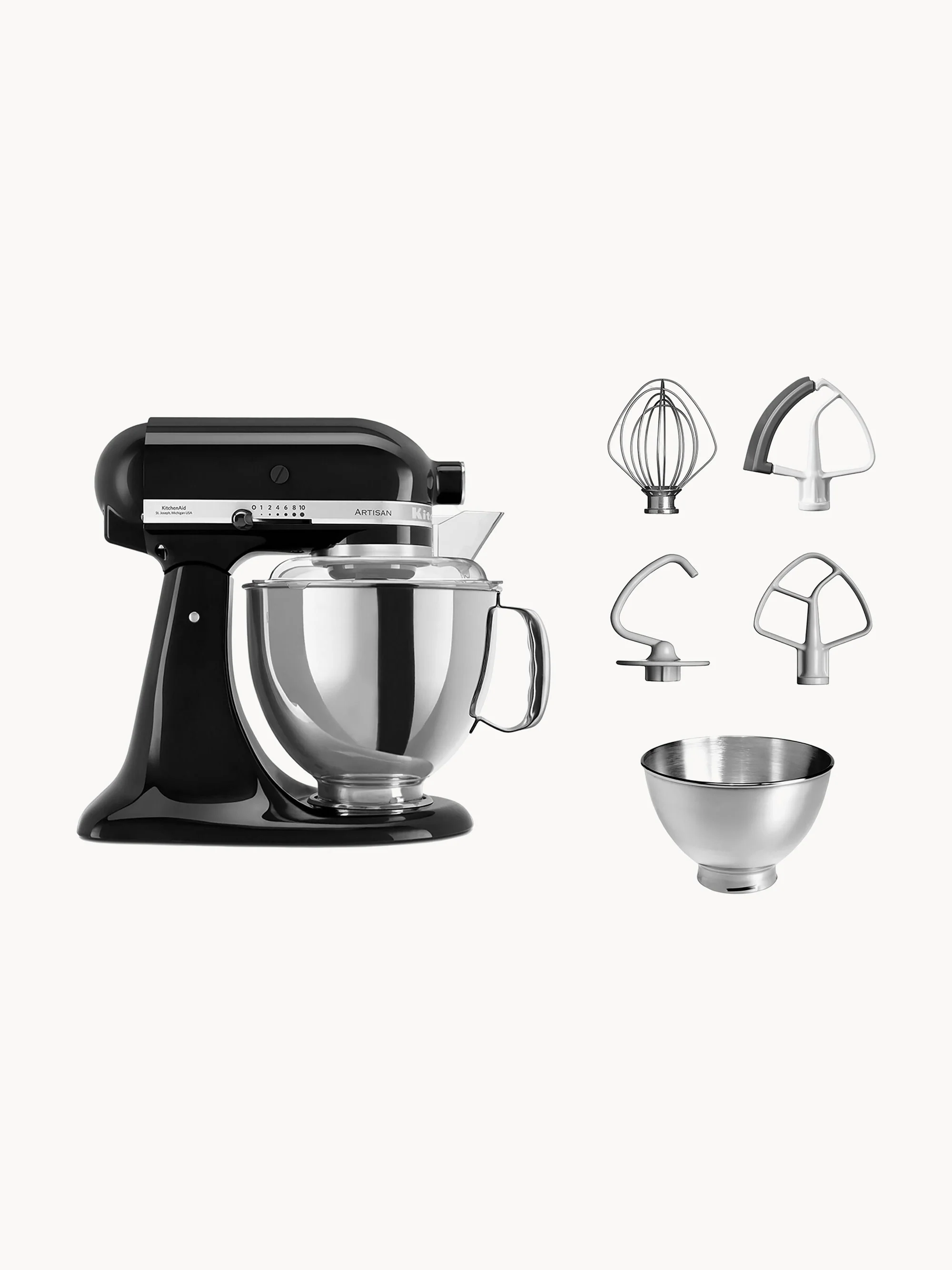 Kantelbare keukenmachine Artisan, 4.8 L, 8-delig