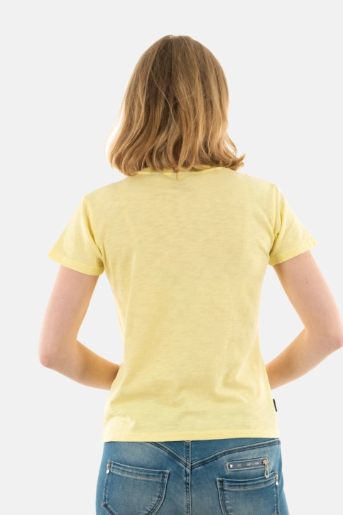 Tee shirt superdry neon motor graphic fitted 2bb pale yellow slub