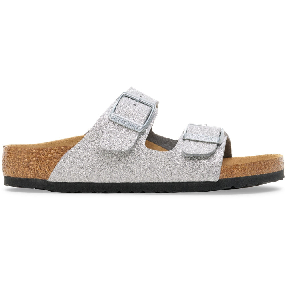 Køb Birkenstock Shiny Glitter Silver Arizona Kids SYN