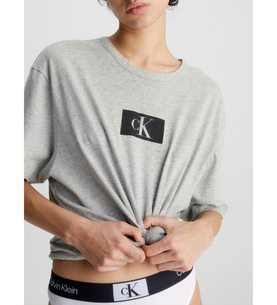 Camiseta Calvin Klein Crew Ck96 Cinza