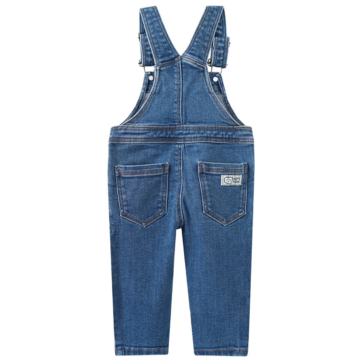 Topomini Baby Jeanslatzhose mit Stickerei dunkelblau