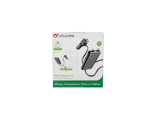 CELLULAR - Chargeur USB Chargeur allume-cigare CBRUSB 4 FAMILY 7 AK