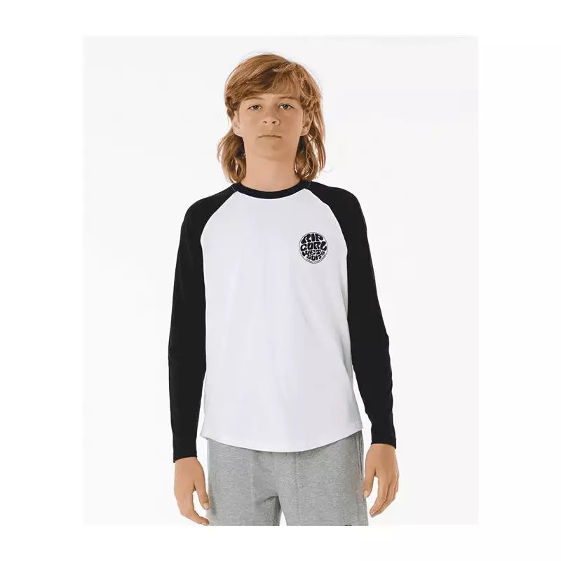 Teeshirt junior RIPCURL Wettie Icon Ls Tee -Boy White