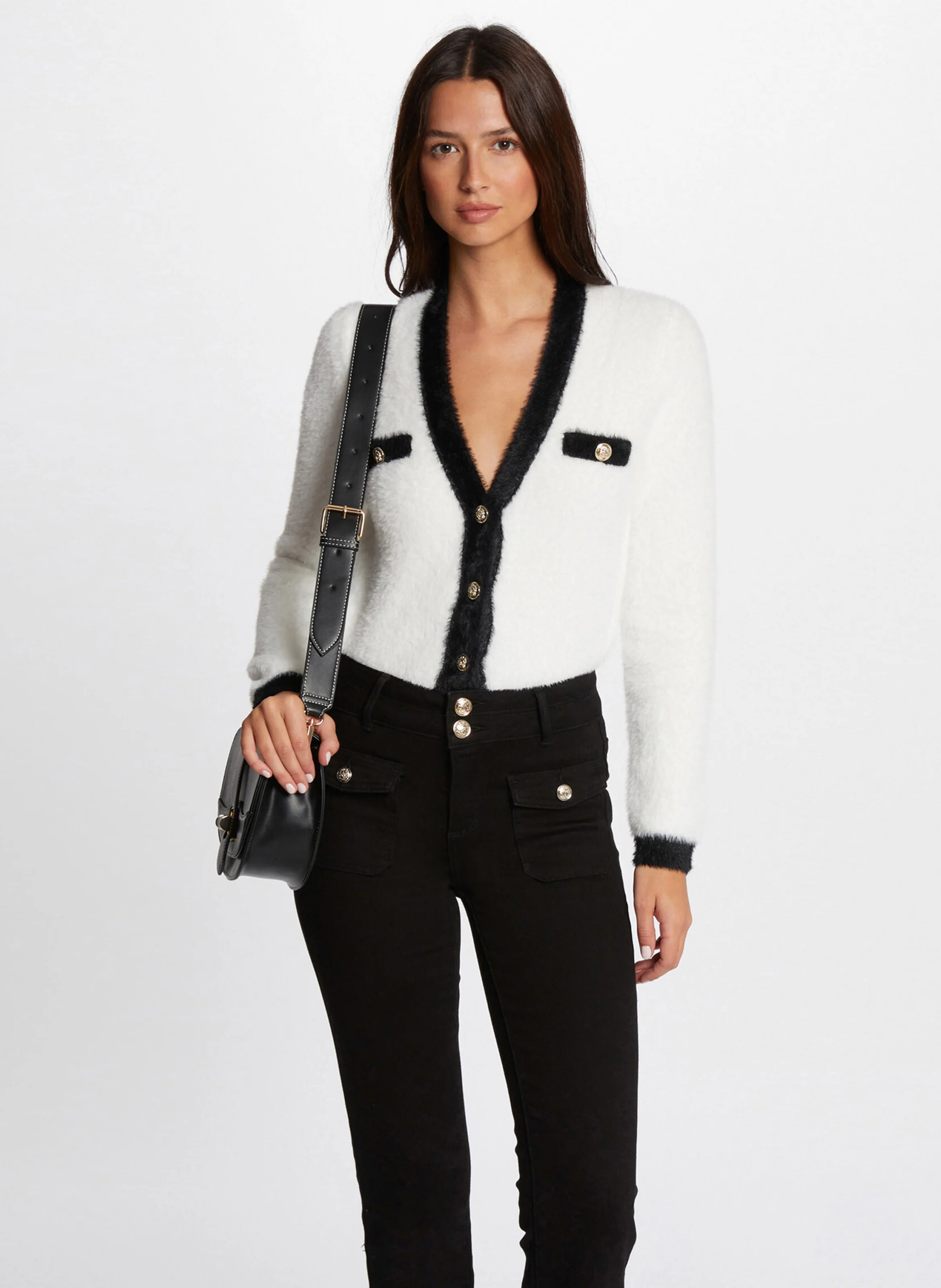 MOGUIN - Gilet col V | Noir