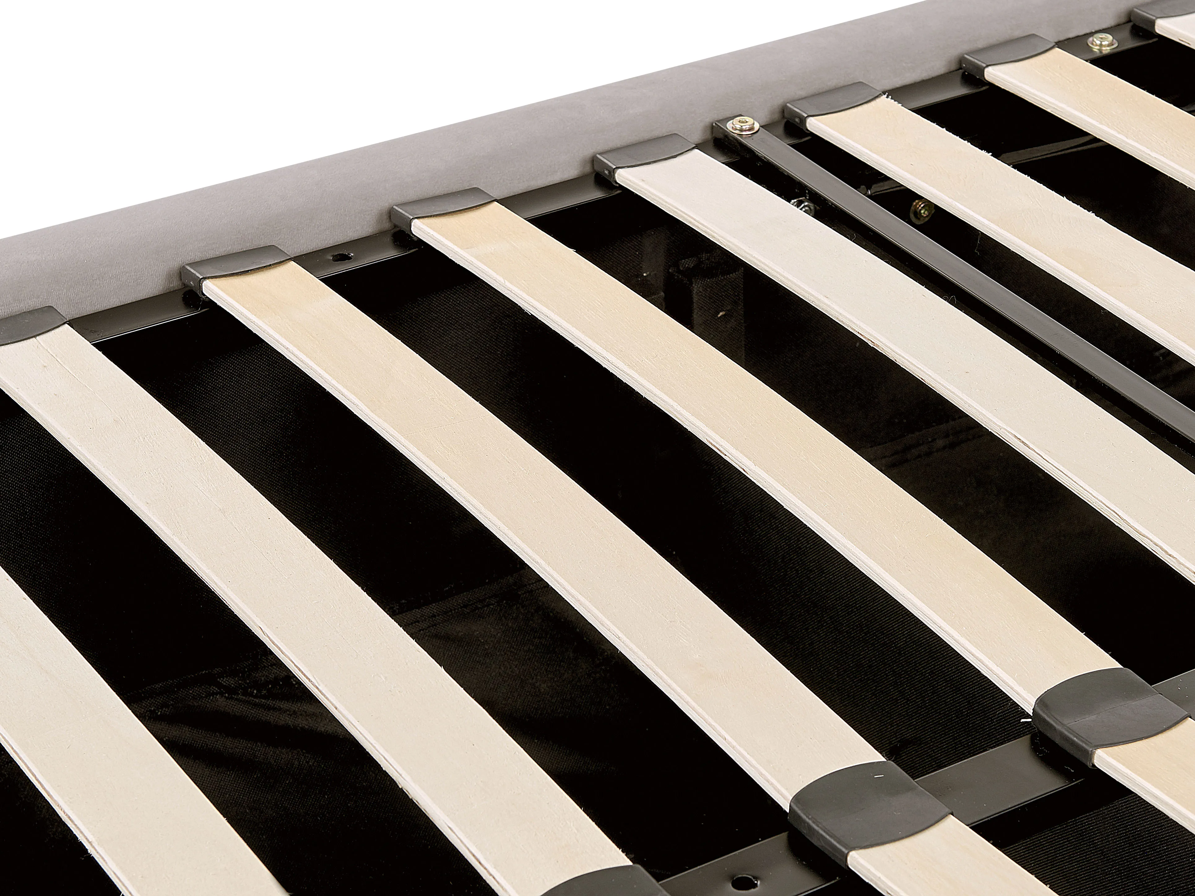 Bed met opbergruimte Fluweel LUBBON 160 x 200 cm Lichtgrijs