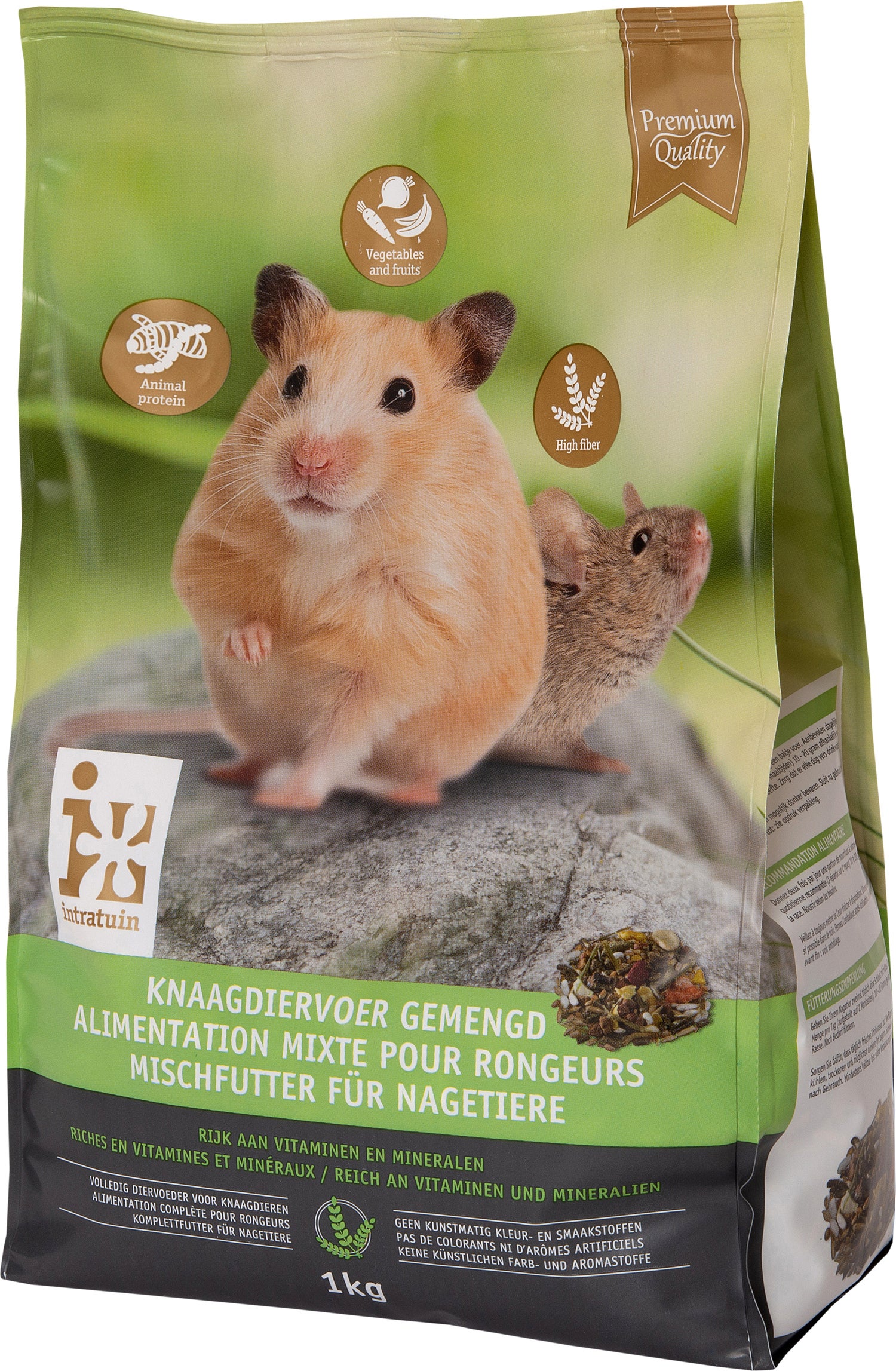 Intratuin Premium knaagdiervoer gemengd 1 kg