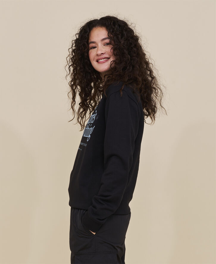 Cartel Copenhagen Aprés Anything Statement Crewneck - Nero Sort