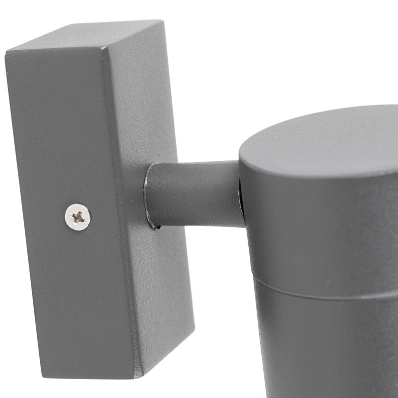 Buiten wandlamp antraciet GU10 50mm IP44 - Solo