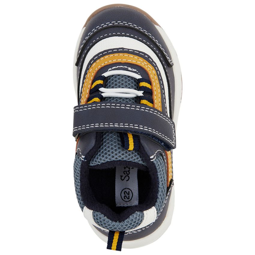 Baskets de sport à empiècements contrastés pour bébé garçon - Bleu marine