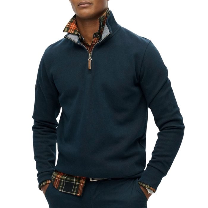 Superdry Core Piqué Henley Trui Heren