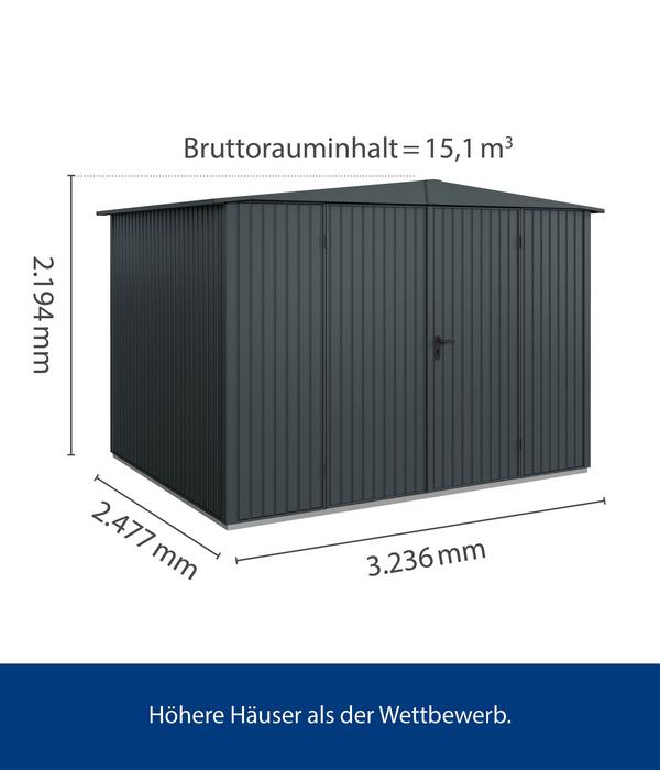 Hörmann Berry-Gerätehaus Classic-S Typ 3,