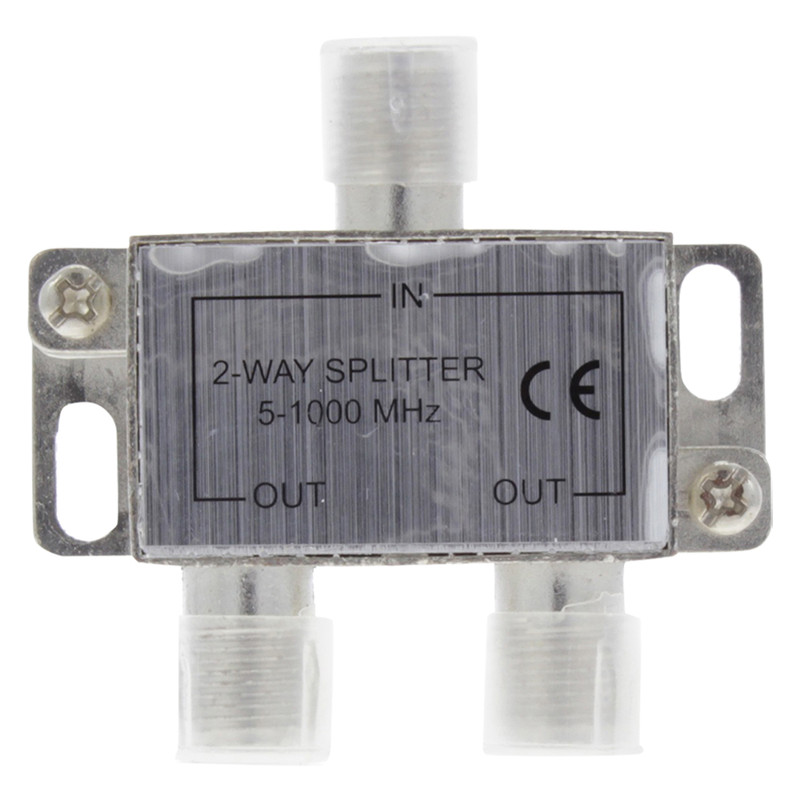 Coax F-splitter 2 weg
