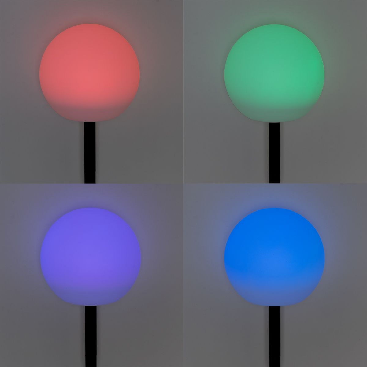 Buitenlamp wit 25 cm incl. LED IP44 solar RGBW - Ludger