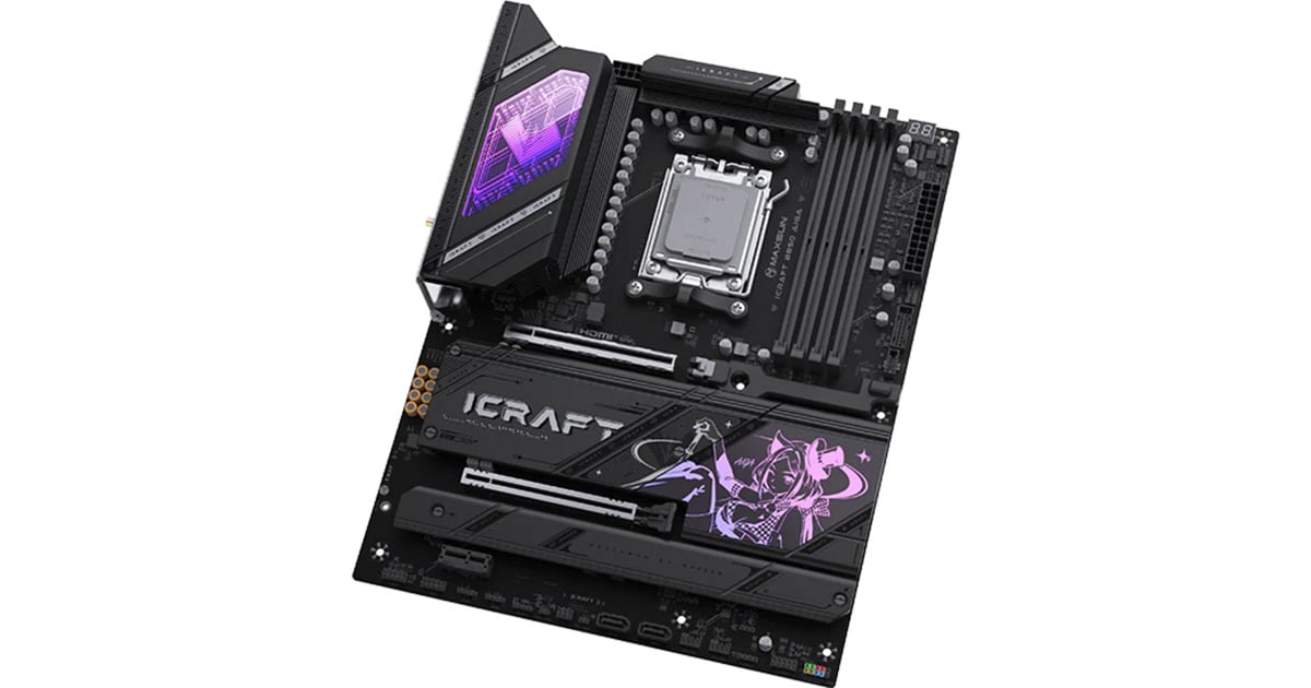 MAXSUNMS-iCraft B850 AIGA socket AM5 moederbord  (Zwart, RAID, 5.0 Gb-LAN, WLAN, BT, Sound, ATX)