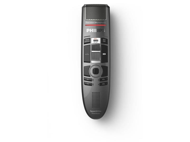 Philips Diktiermikrofon SpeechMike Pro Premium Barcode 3810 Diktiermikrofon für erstklassige Aufnahmen mit Schiebeschalter