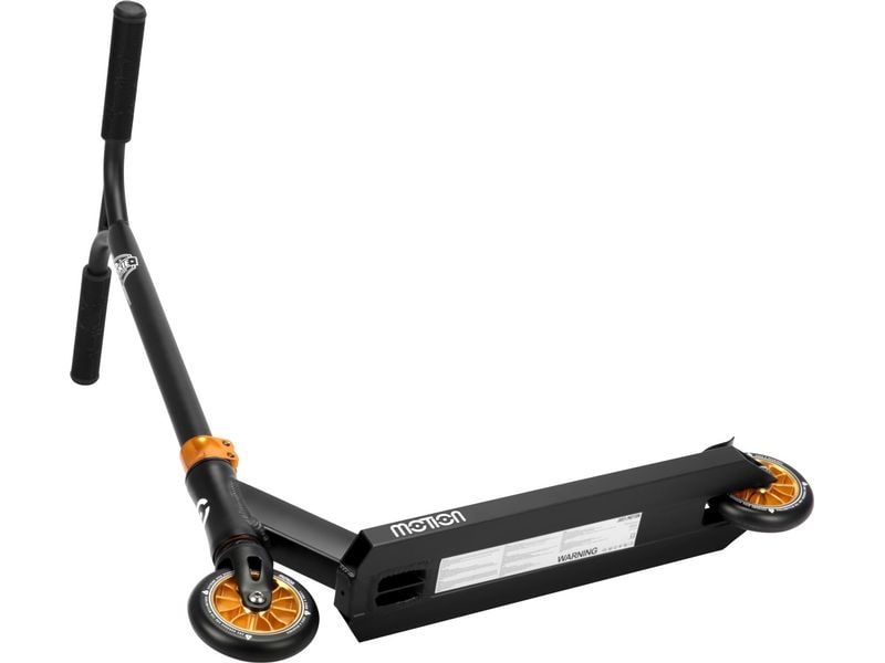 Motion Motion Freestyle Scooter Rookie Pro Schwarz/Gold Leichter und stabiler Freestyle-Scooter für Anfänger