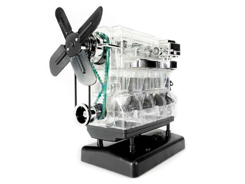 Franzis Bausatz 4-Zylinder-Motor 1:3, Deutsch/Englisch Bausatz eines 4-Zylinder Benzinmotors mit transparentem Motorenblock