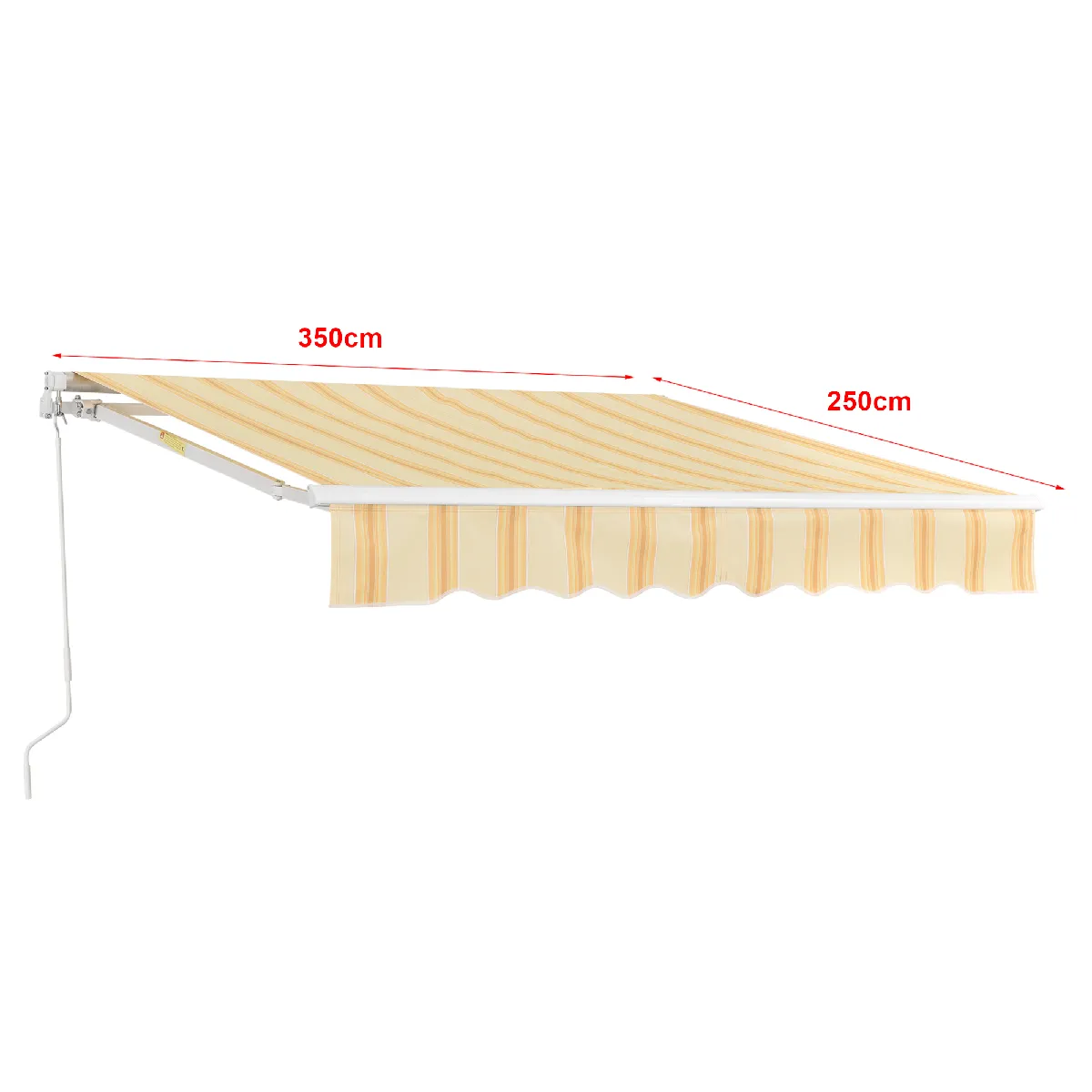 En.Casa en_casa Store banne Bitonto 350x250 cm - Jaune/Blanc
