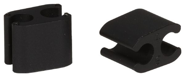 Boite de 10 Clips Duo Elvedes Noir 5.0 mm