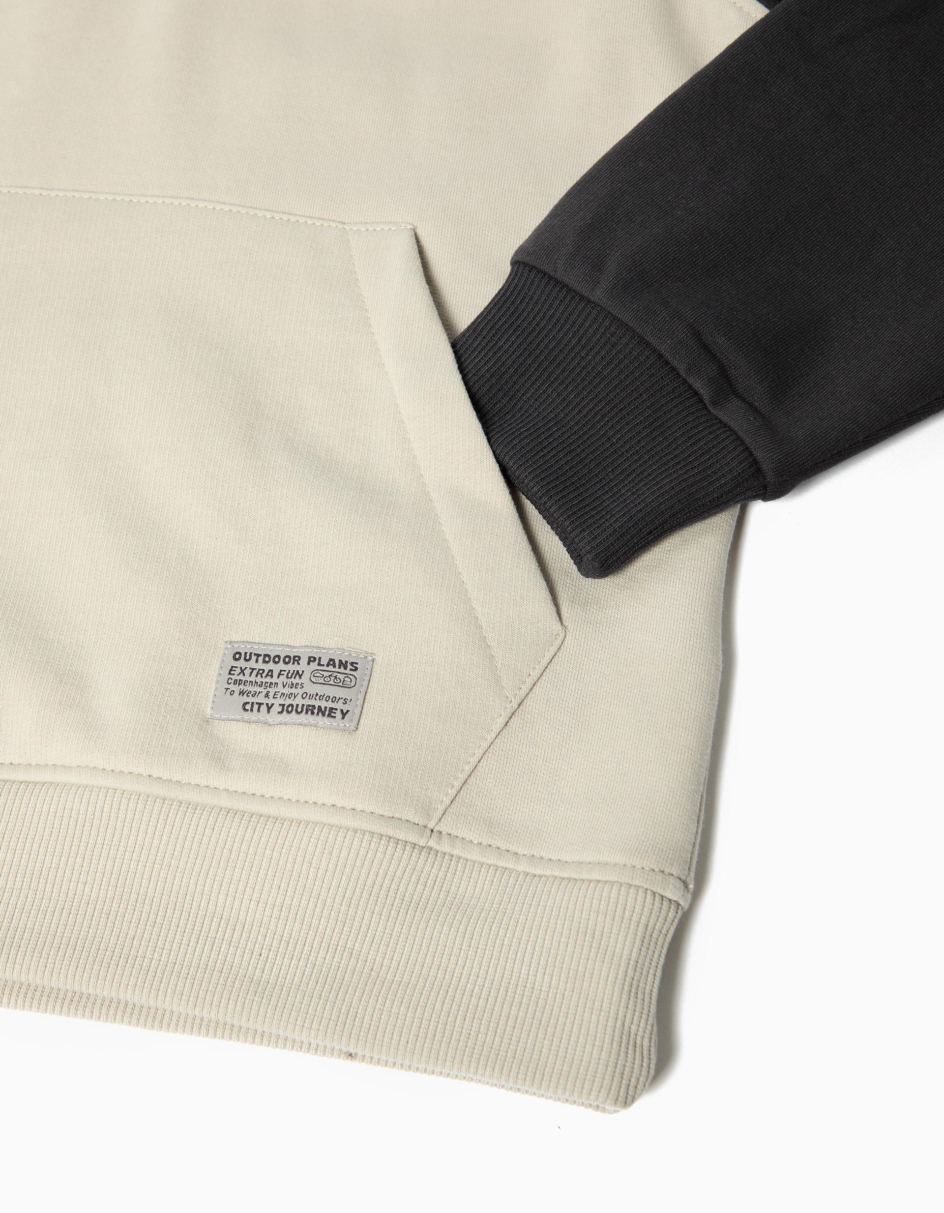 Sweatshirt de Felpa Capuz, Menino, Cinzento Escuro